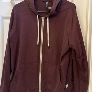Vuori Brown Zip-Up Hoodie